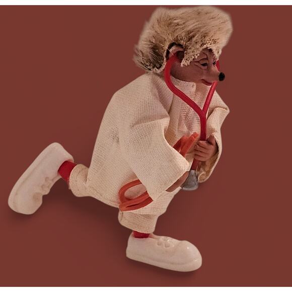 Vintage Steiff Mecki Doctor Hedgehog Peter Figuren 3" Doll - Picture 1 of 9